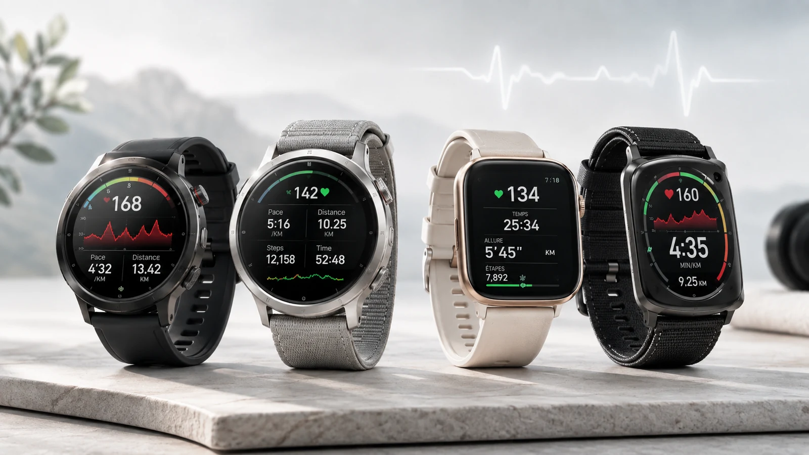 Montre cardio sans ceinture 10 km pour Android